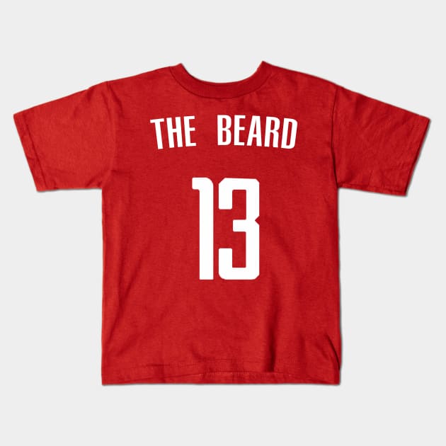 James Harden 'The Beard' Nickname Jersey - Houston Rockets Kids T-Shirt by xavierjfong